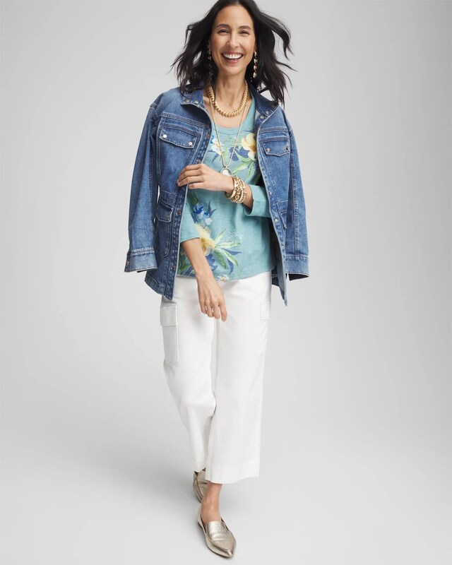 Slub Scoop Neck Tee - image 2